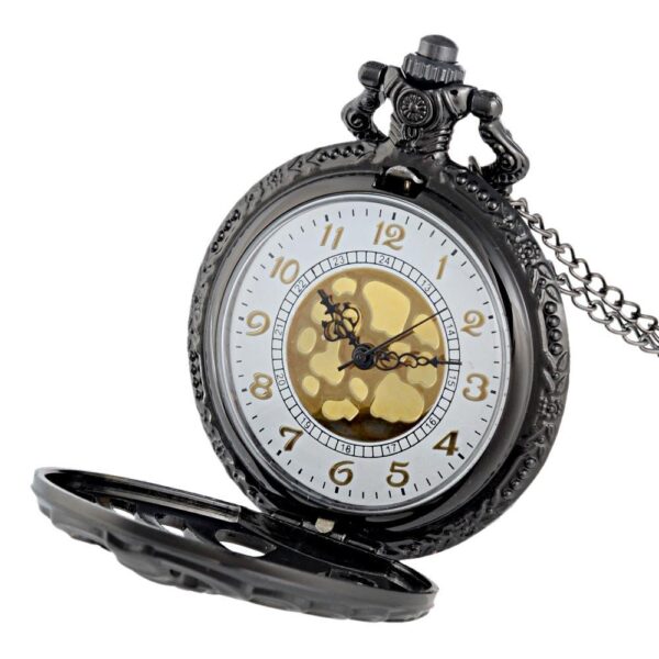 Rib cage skeleton pocket watch open front
