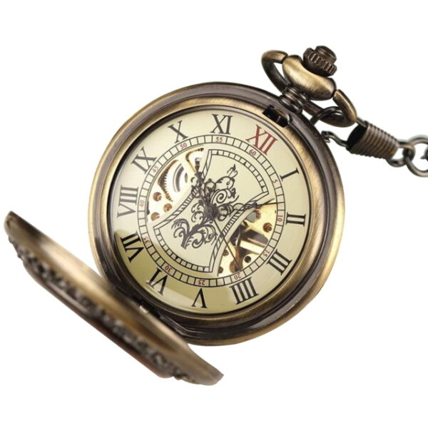 Old Coulsdon Wood Steampunk Pocket Watch Front