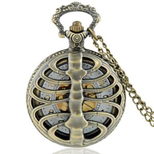 Rib cage skeleton Steampunk pocket watch